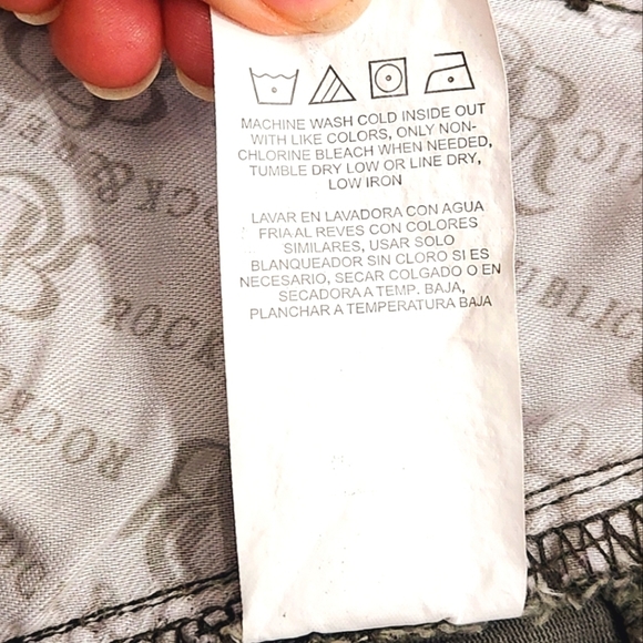 Rock & Republic Kendall Women's Green Denim Straight  Stretch Jeans Plus Size 16 - Picture 9 of 10